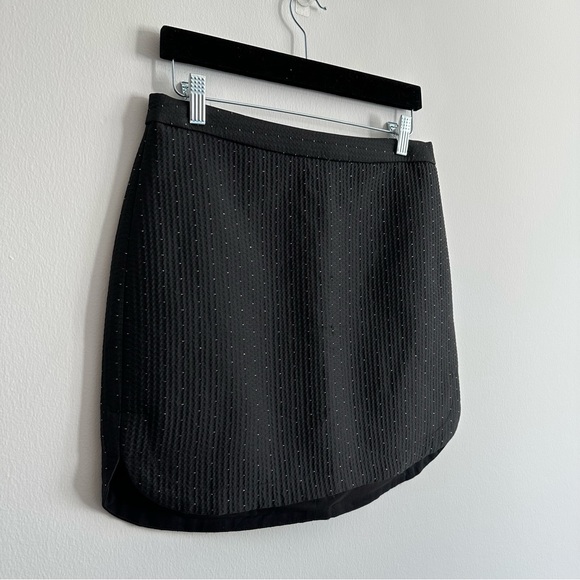 Madewell Shirttail Skirt in Nightfall Jacquard Black with Gold | Size 4 - Picture 8 of 8